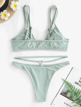 Litlookz Studio Triangle Cut Out Bikini Set, view 3