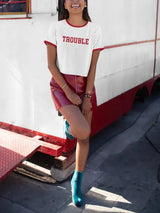 Litlookz Studio Trouble Ringer Tee, view 2