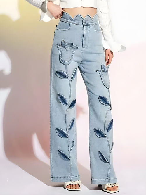 Litlookz Studio Tulip Patch Jeans