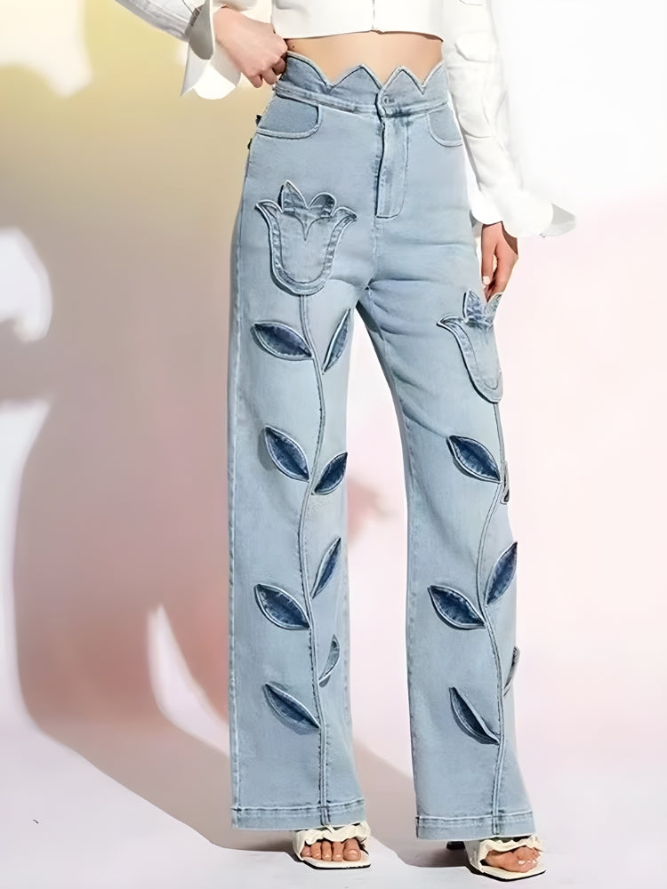 Litlookz Studio Tulip Patch Jeans