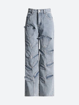 Litlookz Studio Tulip Patch Jeans, view 2