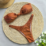 Litlookz Studio Twist Bandeau Bikini Set, view 5