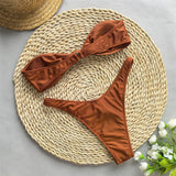 Litlookz Studio Twist Bandeau Bikini Set, view 6