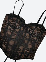 Litlookz Studio Two Piece Lace Corset Bolero Top, view 4