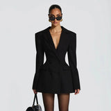 Litlookz Studio V Neck Blazer Dress, view 3