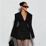 Litlookz Studio V Neck Blazer Dress, view 4
