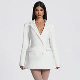 Litlookz Studio V Neck Blazer Dress, view 5