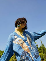 Litlookz Studio Van Gogh Self Portrait Cardigan, view 3