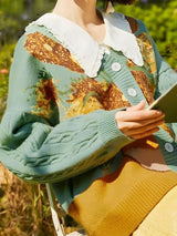 Litlookz Studio Van Gogh Sunflowers Cardigan, view 3