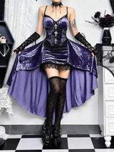 Litlookz Studio Velvet Cross Mini Dress, view 2