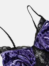 Litlookz Studio Velvet Cross Mini Dress, view 5