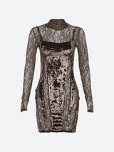 Litlookz Studio Velvet Mini Dress, view 3