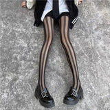 Litlookz Studio Vertical Stripe Sheer Tights, view 3
