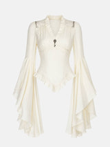 Litlookz Studio Victorian Bell Sleeve Blouse, view 2