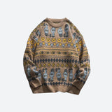 Litlookz Studio Vintage Animal Figures Knitted Sweater, view 3