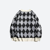Litlookz Studio Vintage Argyle Knitted Sweater, view 4