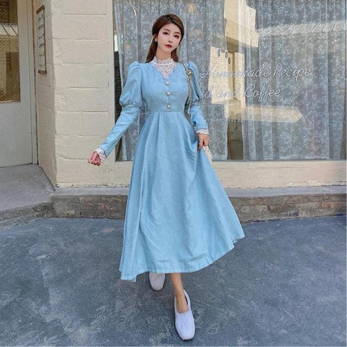 Litlookz Studio Vintage Balloon Sleeve Maxi Dress