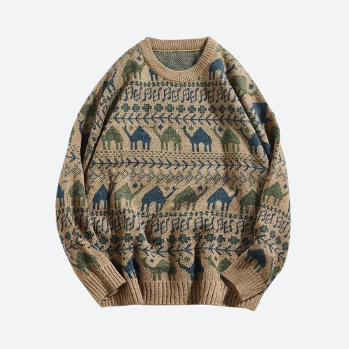 Litlookz Studio Vintage Camel Knitted Sweater