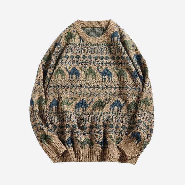 Litlookz Studio Vintage Camel Knitted Sweater