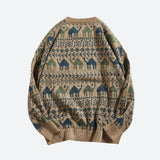 Litlookz Studio Vintage Camel Knitted Sweater, view 2