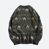 Litlookz Studio Vintage Camel Knitted Sweater, view 4