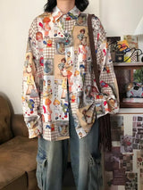Litlookz Studio Vintage Cartoon Oversized Shirt, view 2