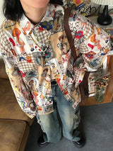 Litlookz Studio Vintage Cartoon Oversized Shirt, view 3