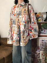 Litlookz Studio Vintage Cartoon Oversized Shirt, view 4