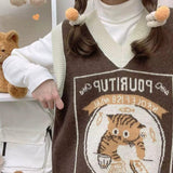 Litlookz Studio Vintage Cat Sweater Vest, view 2