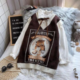 Litlookz Studio Vintage Cat Sweater Vest, view 4