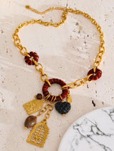 Litlookz Studio Vintage Chunky Charm Necklace, view 5
