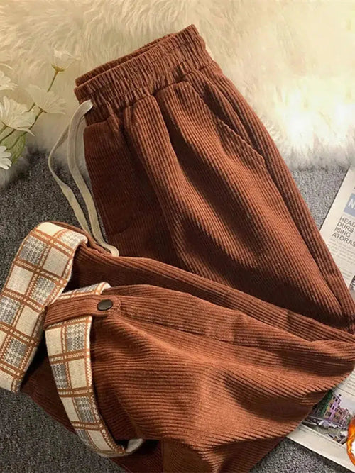 Litlookz Studio Vintage Drawstring Corduroy Pants