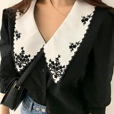 Litlookz Studio Vintage Embroidered Collar Shirt, view 2