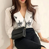 Litlookz Studio Vintage Embroidered Collar Shirt, view 4