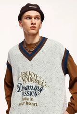 Litlookz Studio Vintage Enjoy Yourself Knitted Sweater Vest, view 3