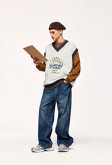 Litlookz Studio Vintage Enjoy Yourself Knitted Sweater Vest, view 4