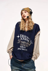Litlookz Studio Vintage Enjoy Yourself Knitted Sweater Vest, view 5
