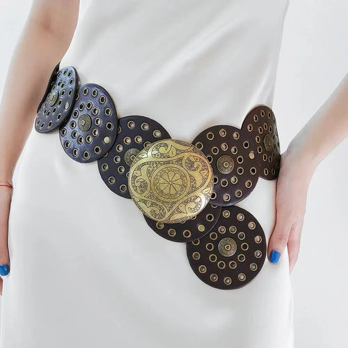 Litlookz Studio Vintage Ethnic Floral Buckle Belt