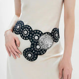 Litlookz Studio Vintage Ethnic Floral Buckle Belt, view 2