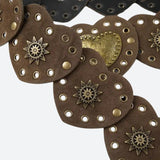 Litlookz Studio Vintage Ethnic Heart Suede Waist Belt, view 5