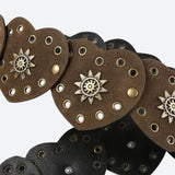 Litlookz Studio Vintage Ethnic Heart Suede Waist Belt, view 6