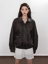 Litlookz Studio Vintage Faux Leather Jacket, view 2
