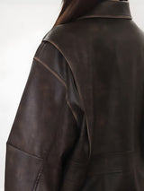 Litlookz Studio Vintage Faux Leather Jacket, view 3