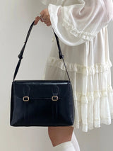 Litlookz Studio Vintage Faux Leather Messenger Bag, view 3