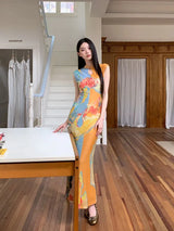 Litlookz Studio Vintage Floral Cut Out Maxi Dress, view 5