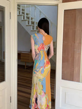 Litlookz Studio Vintage Floral Cut Out Maxi Dress, view 6