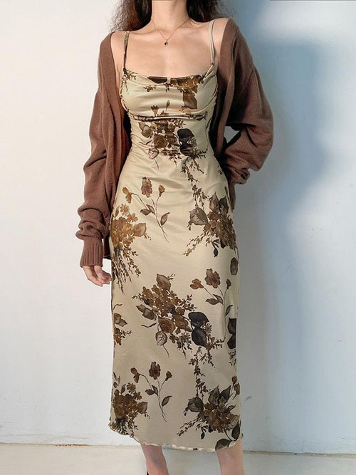 Litlookz Studio Vintage Floral Maxi Dress