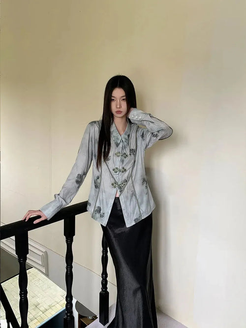Litlookz Studio Vintage Floral Saddle Buckle Shirt
