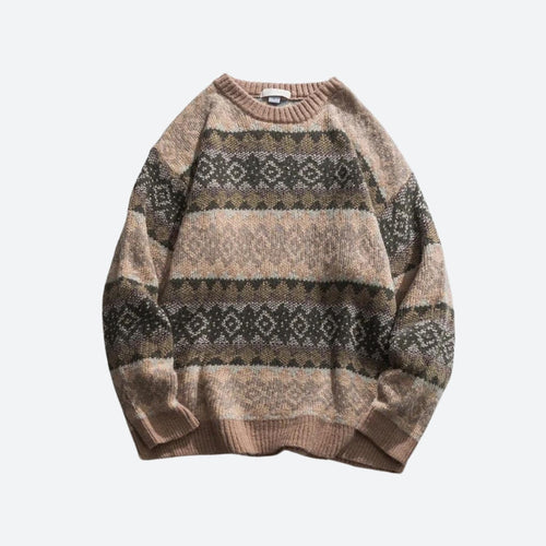 Litlookz Studio Vintage Jacquard Knitted Sweater