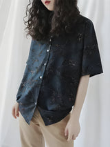 Litlookz Studio Vintage Leaf Designed Shirt, view 2